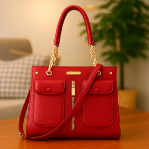 dual pocket premium hand bag (brown)