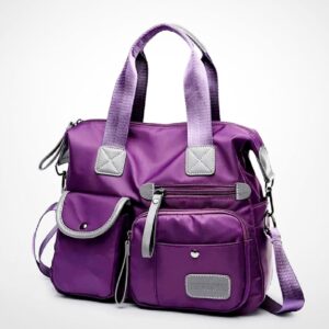Home multi purpose waterproof big bag for mothers (purple)
