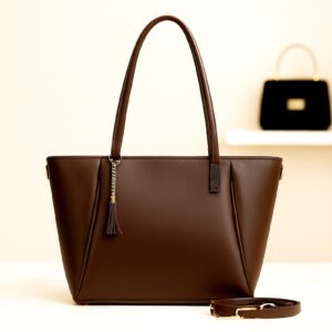 buckle tote (brown)